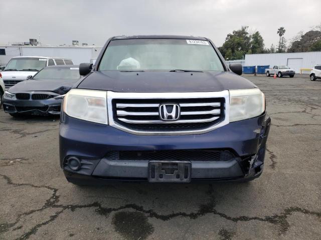 5FNYF4H26EB015044 - 2014 HONDA PILOT LX BLUE photo 5