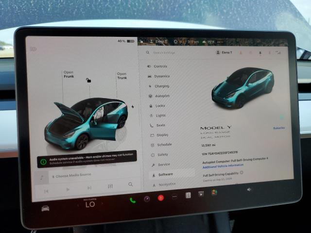 7SAYGAEE0SF245316 - 2025 TESLA MODEL Y Темно-сірий фото 9