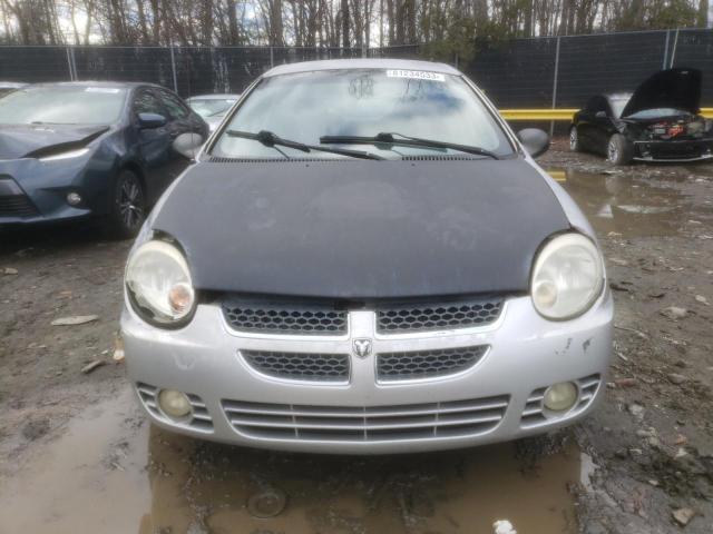 1B3ES56C65D158486 - 2005 DODGE NEON SXT SILVER photo 5