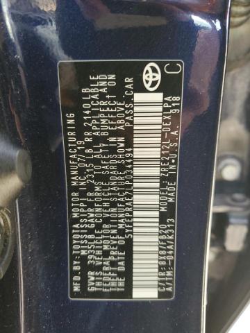 5YFEPRAE7LP034494 - 2020 TOYOTA COROLLA LE Mavi foto 13