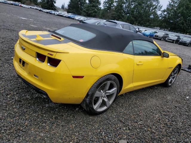 2G1FC3D32C9103107 - 2012 CHEVROLET CAMARO LT YELLOW photo 3