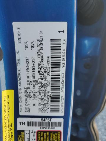 5TFAZ5CN9HX024749 - 2017 TOYOTA TACOMA DOUBLE CAB Niebieski zdjęcie 13