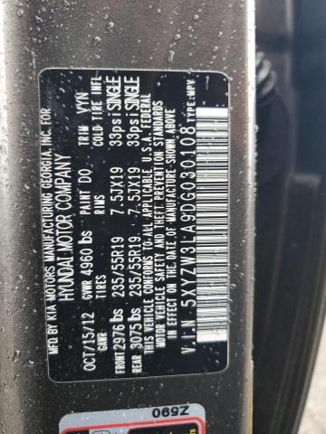 5XYZW3LA9DG030108 - 2013 HYUNDAI SANTA FE S 灰色 照片 13