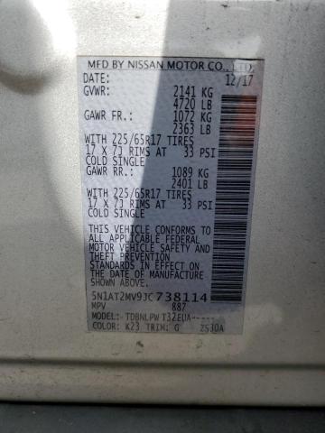 5N1AT2MV9JC738114 - 2018 NISSAN ROGUE S Gümüş foto 13