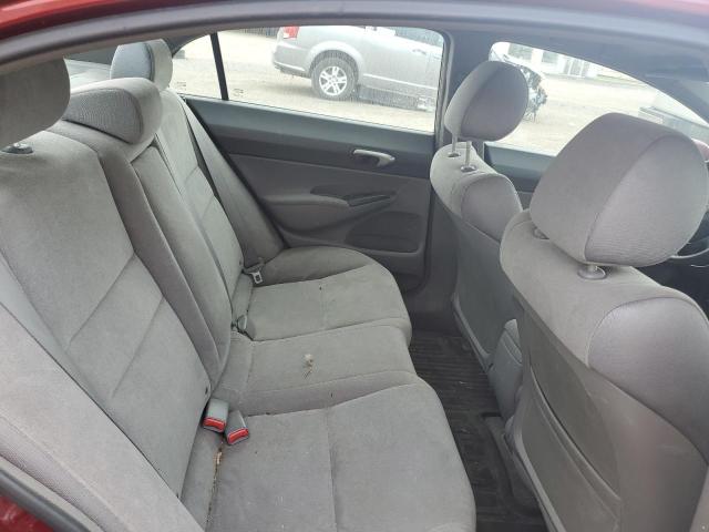 2HGFA16568H023310 - 2008 HONDA CIVIC LX RED photo 10