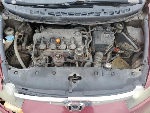 2HGFA16568H023310 - 2008 HONDA CIVIC LX RED photo 11