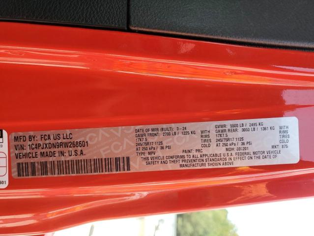 1C4PJXDN9RW268601 - 2024 JEEP WRANGLER SPORT RED photo 13