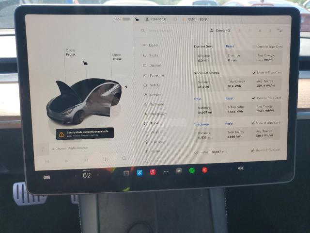 5YJ3E1EC1PF675942 - 2023 TESLA MODEL 3 Сірий фото 9