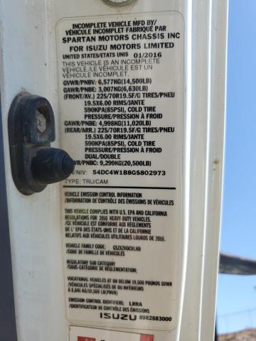 54DC4W1B8GS802973 - 2016 ISUZU NPR HD WHITE photo 12