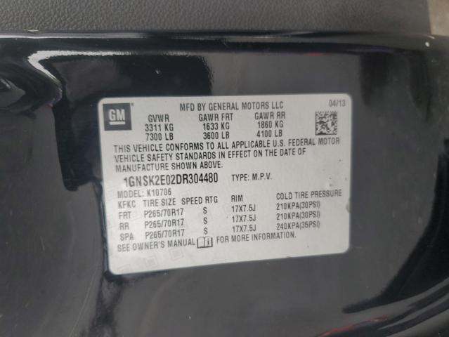 1GNLC2E0XDR240173 - 2013 CHEVROLET TAHOE POLICE BLACK photo 13