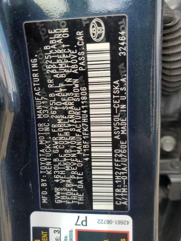 4T1BF1FK7HU411806 - 2017 TOYOTA CAMRY LE BLACK photo 12