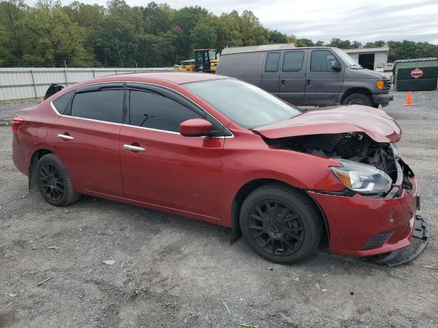 3N1AB7AP0HY341700 - 2017 NISSAN SENTRA S RED photo 4