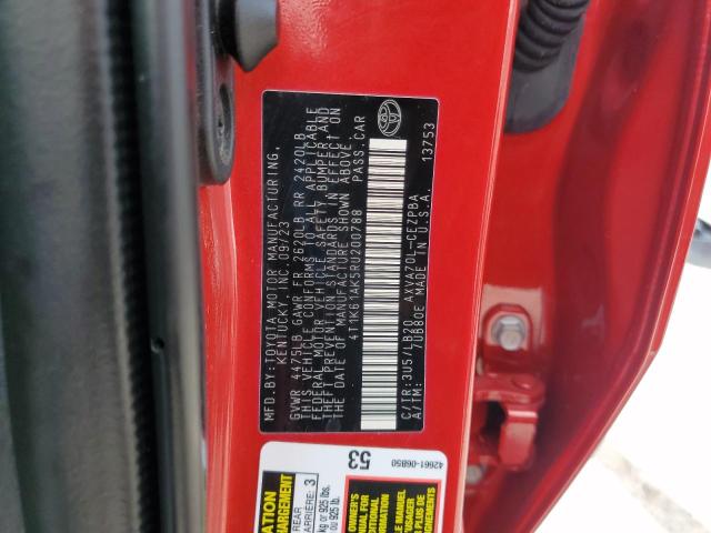 4T1K61AK5RU200788 - 2024 TOYOTA CAMRY XSE RED photo 12