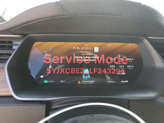 5YJXCBE24LF243294 - 2020 TESLA MODEL X BLACK photo 9