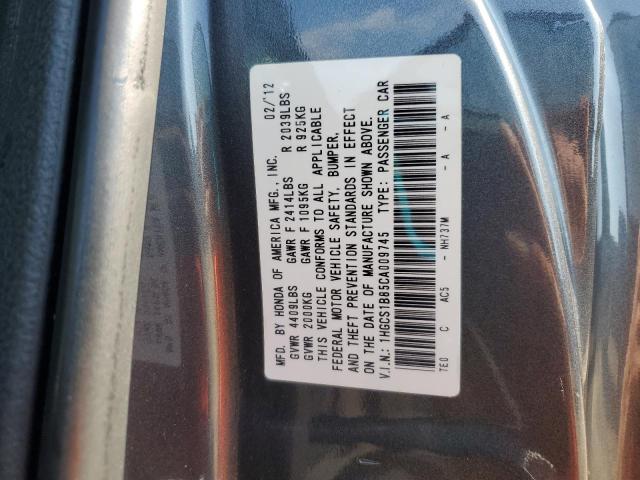 1HGCS1B85CA009745 - 2012 HONDA ACCORD EXL 灰色 照片 12