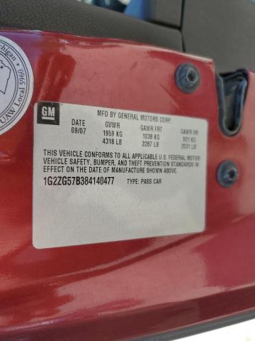 1G2ZG57B384140477 - 2008 PONTIAC G6 BASE 红色 照片 13