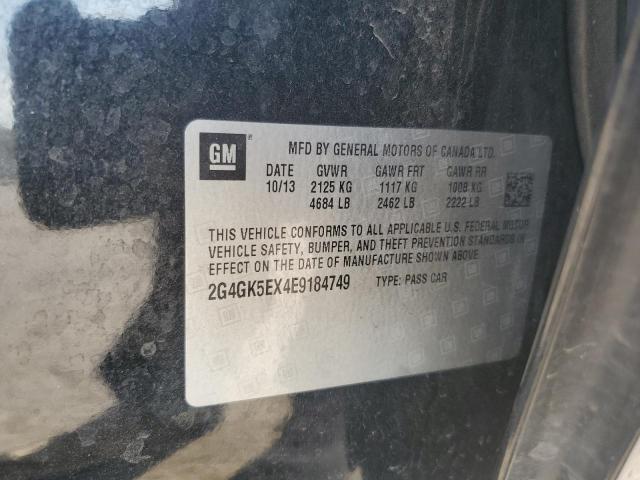 2G4GK5EX4E9184749 - 2014 BUICK REGAL BLACK photo 12