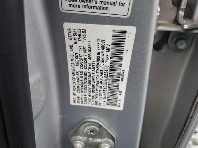 5J6RE48509L055456 - 2009 HONDA CR-V EX SILVER photo 13