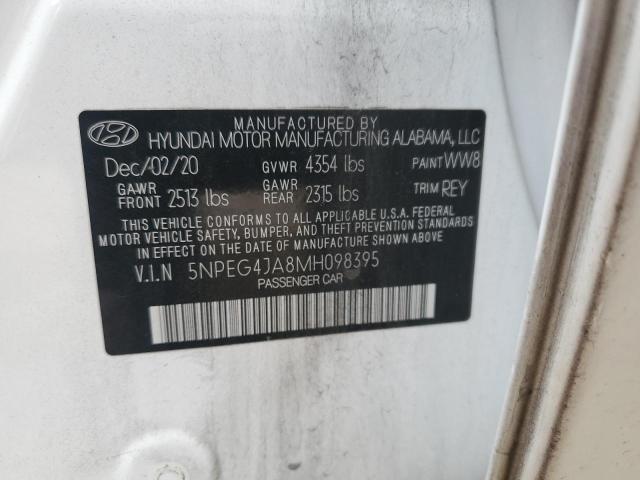 5NPEG4JA8MH098395 - 2021 HYUNDAI SONATA SE Ağ foto 12