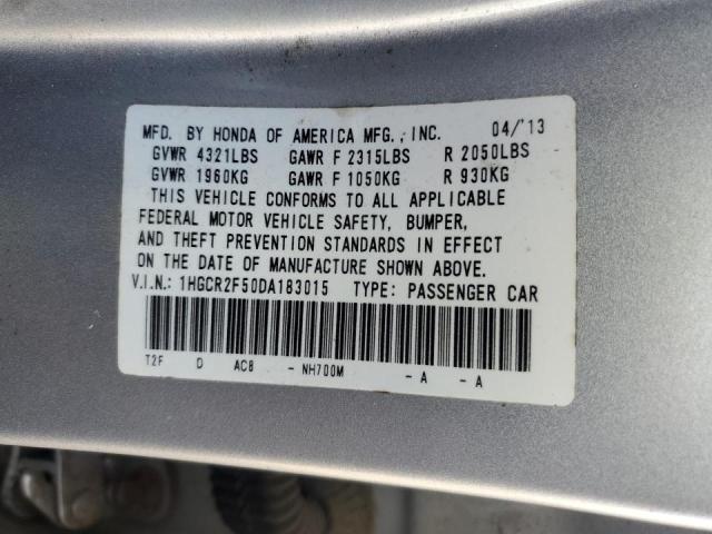 1HGCR2F50DA183015 - 2013 HONDA ACCORD SPORT 灰色 照片 12