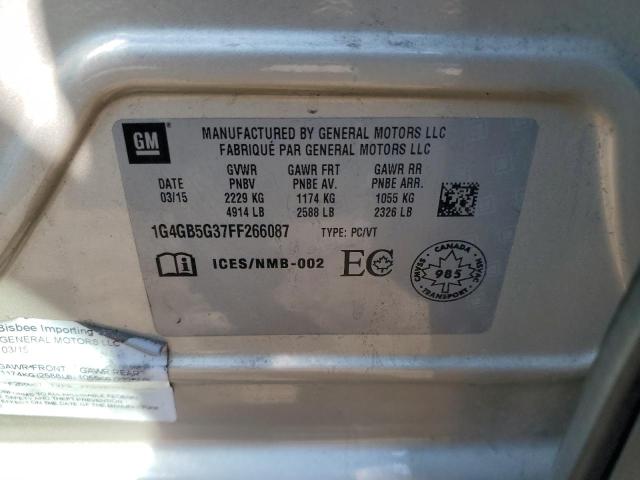 1G4GB5G37FF266087 - 2015 BUICK LACROSSE Bej foto 13