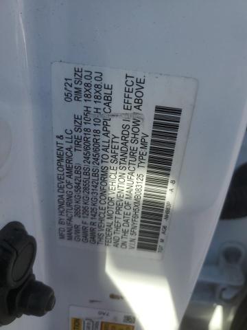 5FNYF6H5XMB083125 - 2021 HONDA PILOT EXL Ağ foto 12