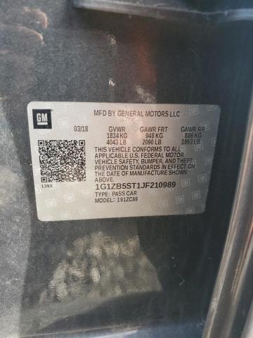 1G1ZB5ST1JF210989 - 2018 CHEVROLET MALIBU LS Grau Foto 12