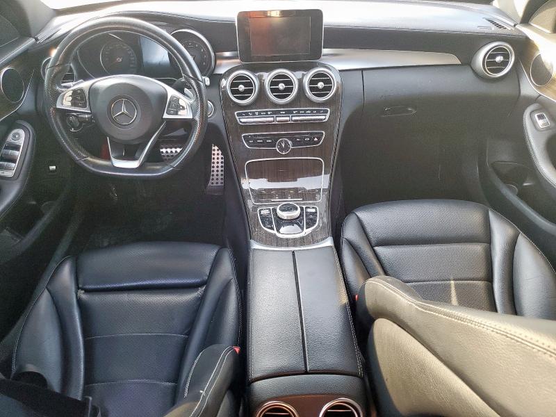 55SWF4JB4HU203985 - 2017 MERCEDES-BENZ C 300 BLACK photo 8