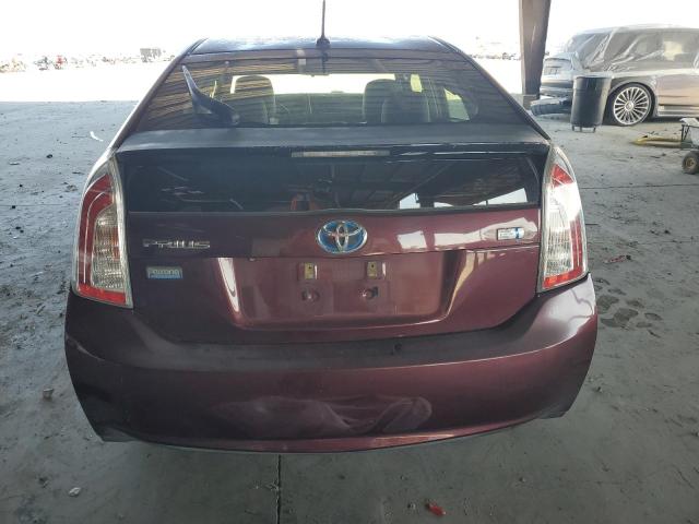 JTDKN3DU2D5605476 - 2013 TOYOTA PRIUS 勃艮第红 照片 6