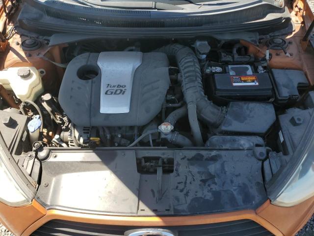 KMHTC6AE5DU166493 - 2013 HYUNDAI VELOSTER TURBO ORANGE photo 11