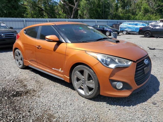 KMHTC6AE5DU166493 - 2013 HYUNDAI VELOSTER TURBO ORANGE photo 4