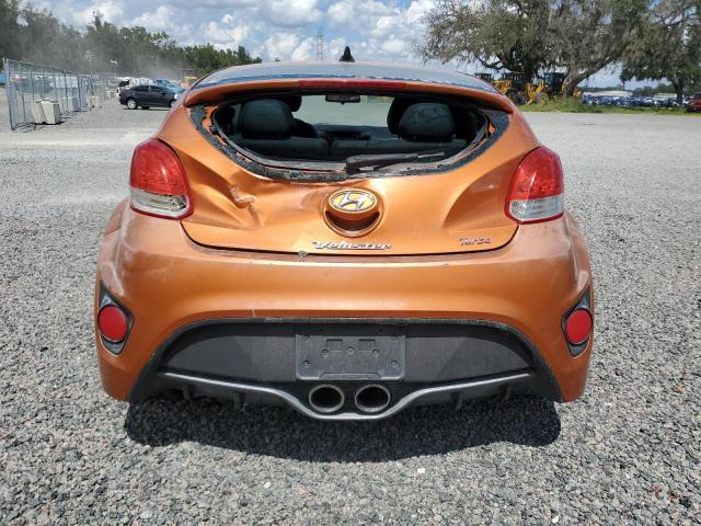 KMHTC6AE5DU166493 - 2013 HYUNDAI VELOSTER TURBO ORANGE photo 6