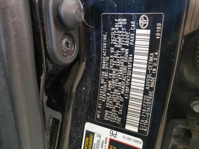 4T1BF1FK7GU187564 - 2016 TOYOTA CAMRY LE Қара фото 12