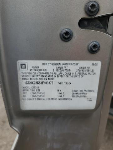 1GCHK23G51F103172 - 2001 CHEVROLET SILVERADO K2500 HEAVY DUTY TAN photo 12