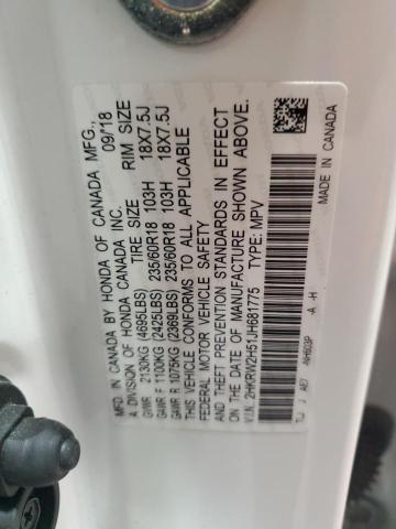 2HKRW2H51JH681775 - 2018 HONDA CR-V EX 白色 照片 13