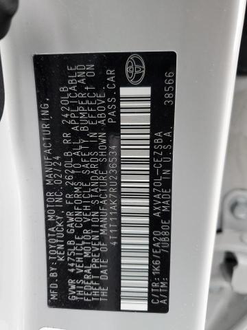 4T1T11AK7RU236534 - 2024 TOYOTA CAMRY SE NIGHT SHADE WHITE photo 13