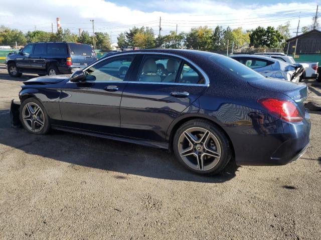 55SWF8EB9KU283907 - 2019 MERCEDES-BENZ C 300 4MATIC BLUE photo 2