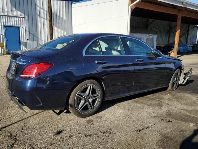 55SWF8EB9KU283907 - 2019 MERCEDES-BENZ C 300 4MATIC BLUE photo 3