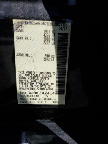 1N4AL3AP6HC242414 - 2017 NISSAN ALTIMA 2.5 黑色 照片 12