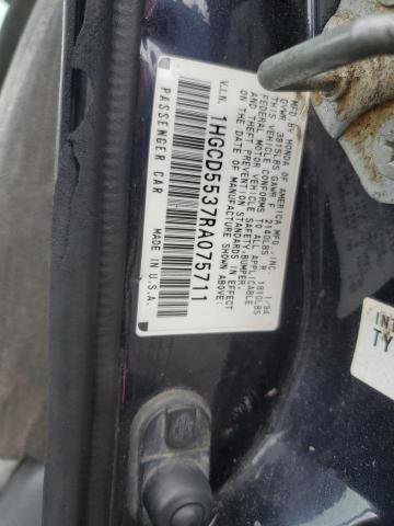 1HGCD5537RA075711 - 1994 HONDA ACCORD LX BLACK photo 12