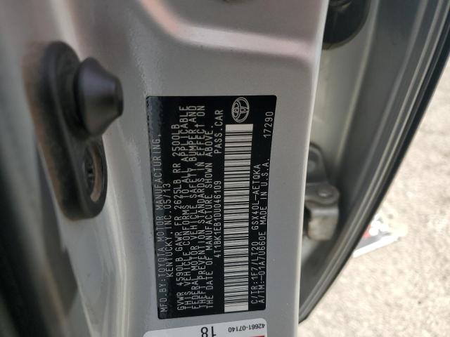 4T1BK1EB1DU046109 - 2013 TOYOTA AVALON BASE Szary zdjęcie 12