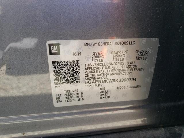 5GAERBKW6KJ300794 - 2019 BUICK ENCLAVE ESSENCE ვერცხლისფერი ფოტო 14