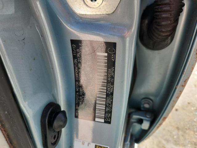 JTDKN3DU7D1633491 - 2013 TOYOTA PRIUS BLUE photo 12