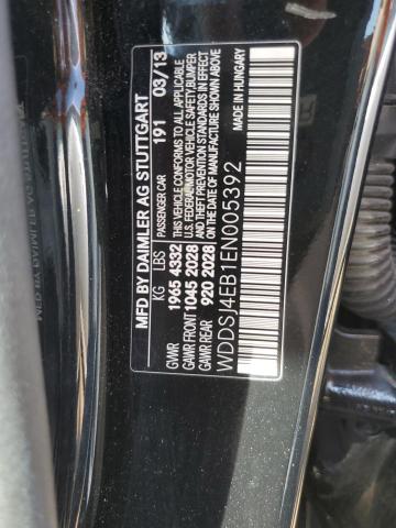 WDDSJ4EB1EN005392 - 2014 MERCEDES-BENZ CLA 250 Սև լուսանկար 12