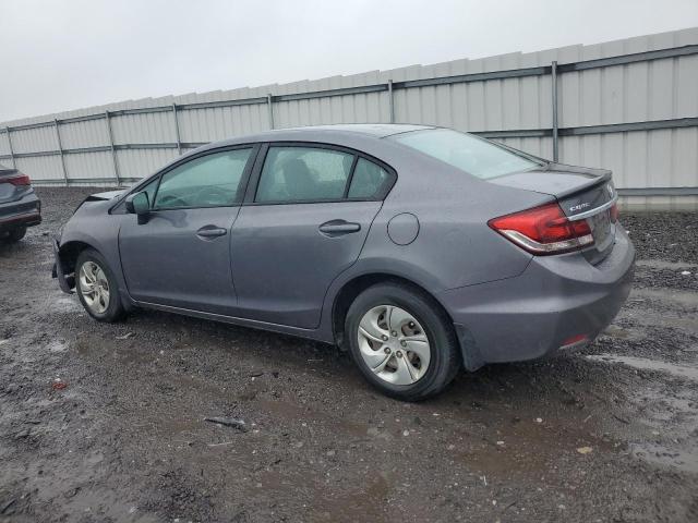 19XFB2E59EE081664 - 2014 HONDA CIVIC LX GRAY photo 2