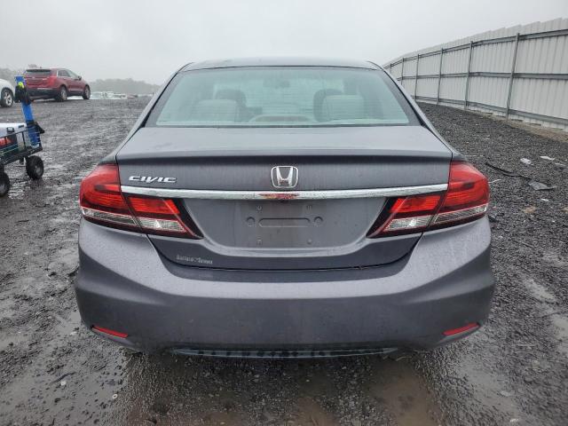 19XFB2E59EE081664 - 2014 HONDA CIVIC LX GRAY photo 6