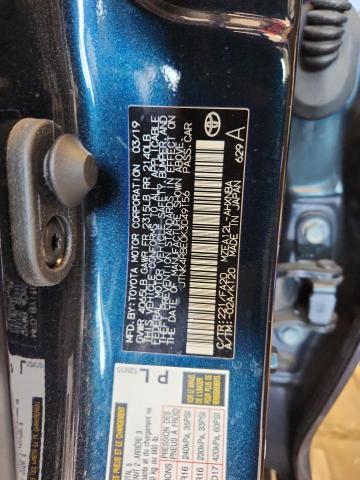 JTNK4RBE0K3049156 - 2019 TOYOTA COROLLA SE 黑色 照片 12