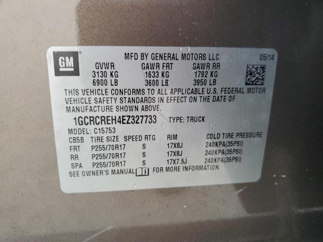 1GCRCREH4EZ327733 - 2014 CHEVROLET SILVERADO C1500 LT 棕色 照片 13