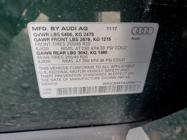 WA1CNAFYXJ2086774 - 2018 AUDI Q5 PRESTIGE GREEN photo 13