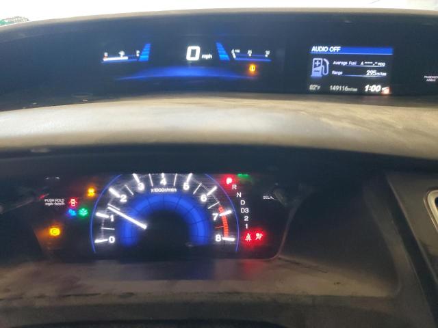 19XFB2F92DE020429 - 2013 HONDA CIVIC EXL Czarny zdjęcie 9